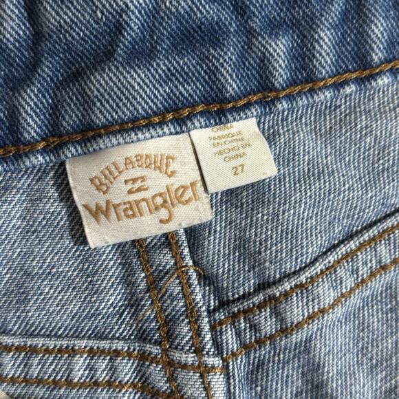 Billabong x Wrangler "Showdown" High-Rise Cut-Off Denim Shorts - Women's Size 27 - Picture 3 of 5